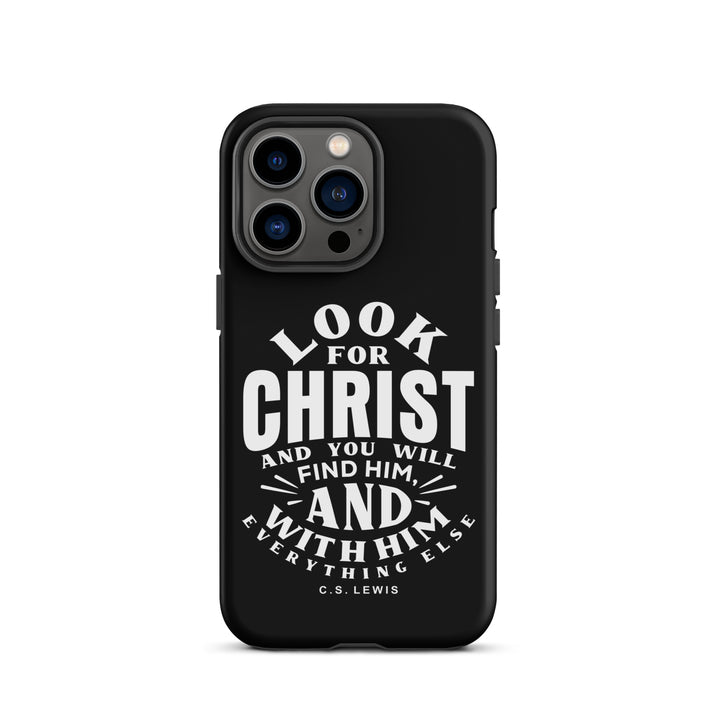 Christian Phone C.S. Lewis Case Look For Christ Black for iPhone® iPhone® Phone Cases Matte iPhone 13 Pro