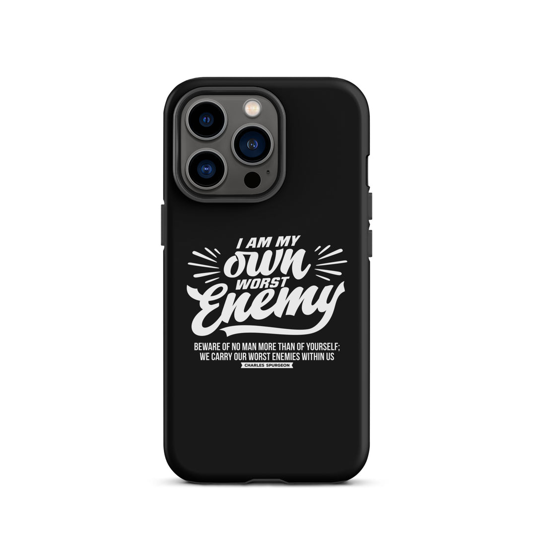 Christian Phone Case Charles Spurgeon's Worst Enemy Black for iPhone® iPhone® Phone Cases Matte iPhone 13 Pro