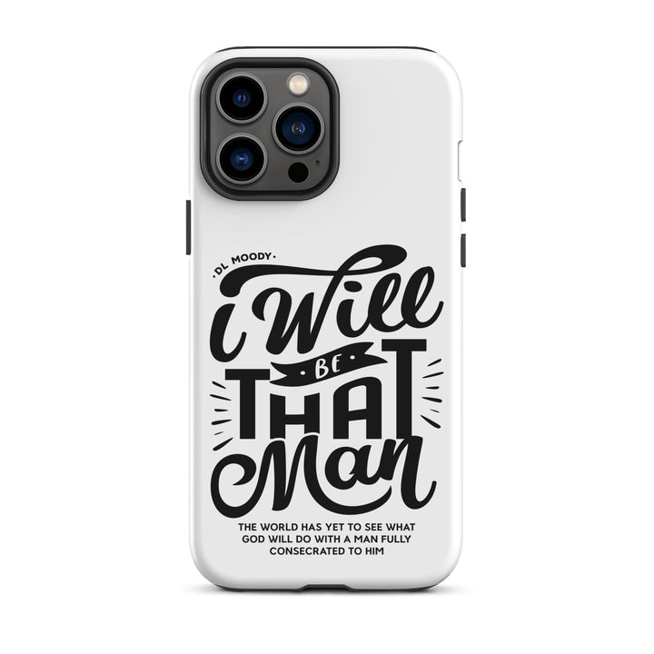 Christian Phone Case D.L. Moody's I Will Be That Man White for iPhone® iPhone® Phone Cases Matte iPhone 13 Pro Max