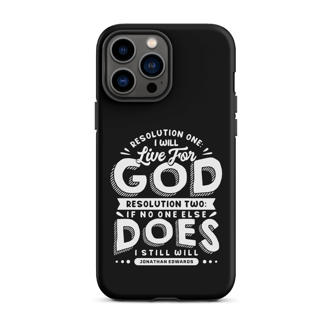 Christian Phone Case Jonathan Edwards Live For God Black for iPhone® iPhone® Phone Cases Matte iPhone 13 Pro Max