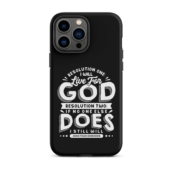 Christian Phone Case Jonathan Edwards Live For God Black for iPhone® iPhone® Phone Cases Matte iPhone 13 Pro Max