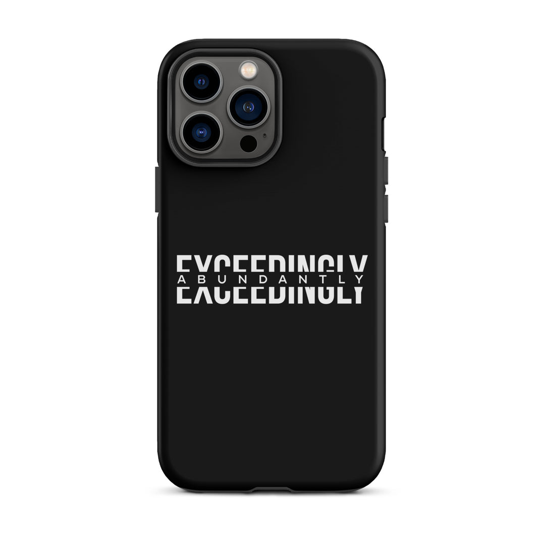 Christian Phone Case Exceedingly Abundantly Black for iPhone® iPhone® Phone Cases Matte iPhone 13 Pro Max 