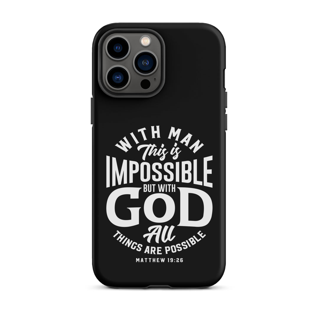 Christian Phone Case All Things Possible Black for iPhone® iPhone® Phone Cases Matte iPhone 13 Pro Max 