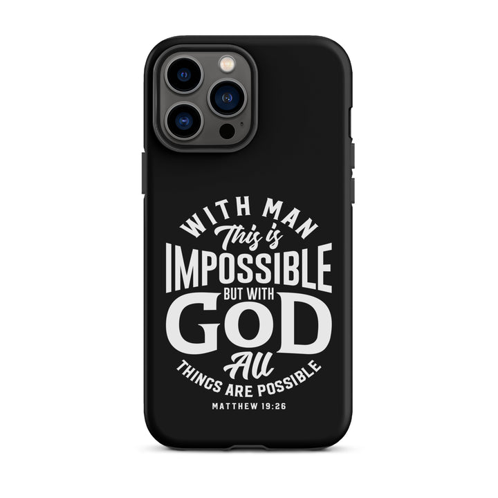 Christian Phone Case All Things Possible Black for iPhone® iPhone® Phone Cases Matte iPhone 13 Pro Max 