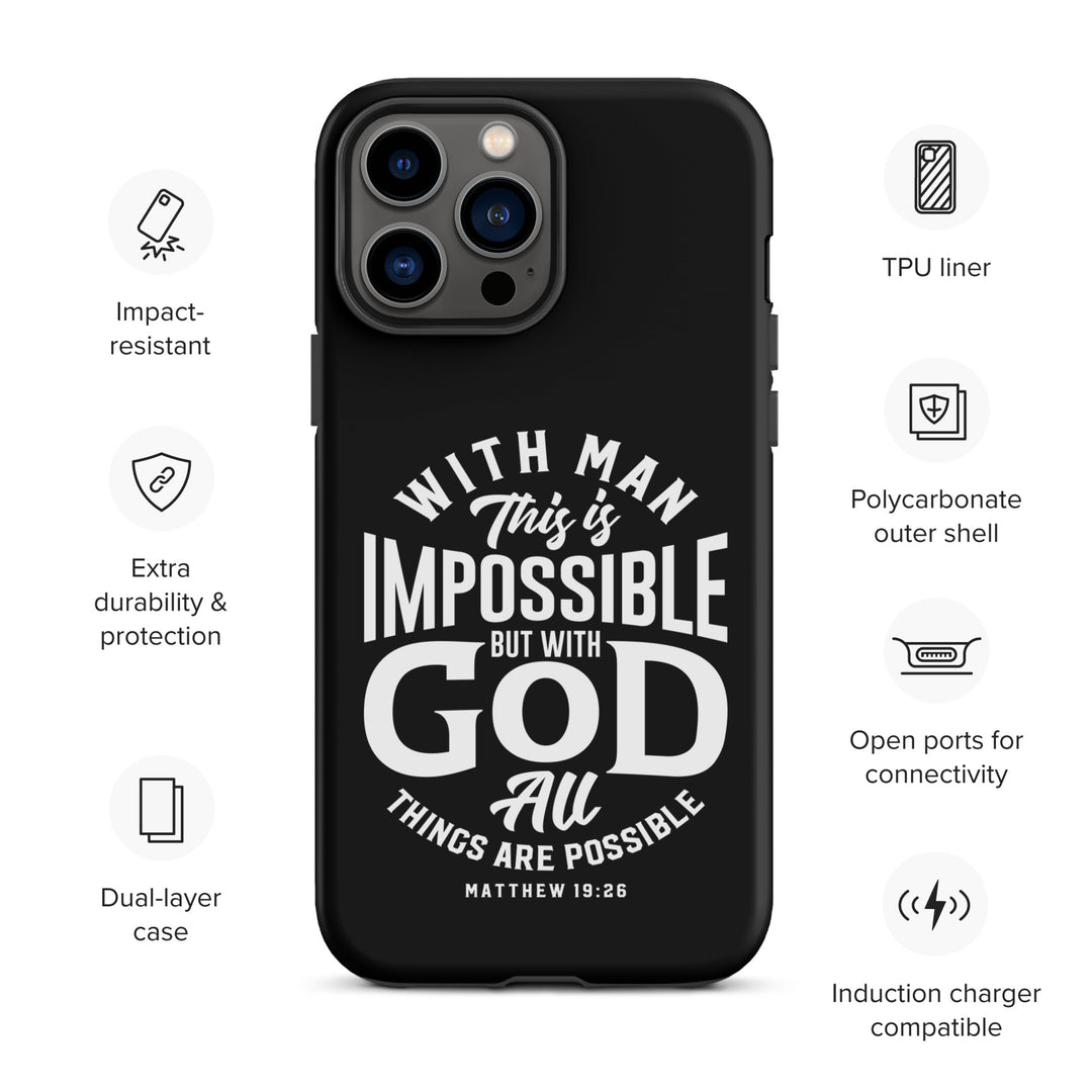 Christian Phone Case All Things Possible Black for iPhone® iPhone® Phone Cases   
