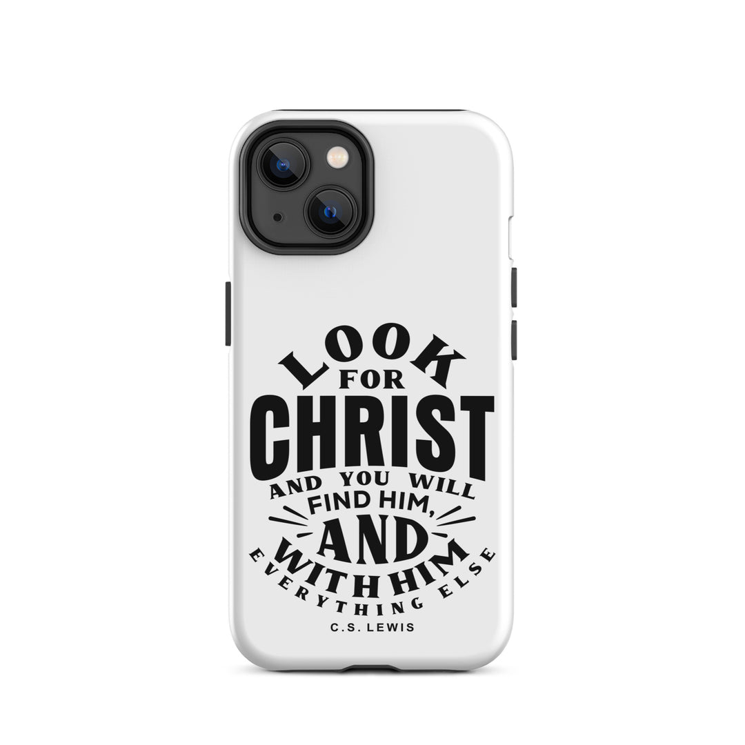 Christian Phone C.S. Lewis Case Look For Christ White for iPhone® iPhone® Phone Cases Matte iPhone 14