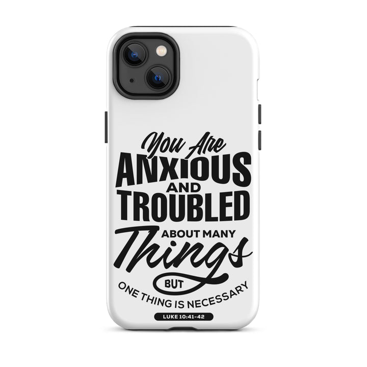 Christian Phone Case Anxious And Troubled White for iPhone® iPhone® Phone Cases Matte iPhone 14 Plus 