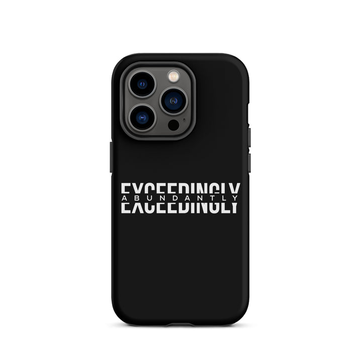 Christian Phone Case Exceedingly Abundantly Black for iPhone® iPhone® Phone Cases Matte iPhone 14 Pro 