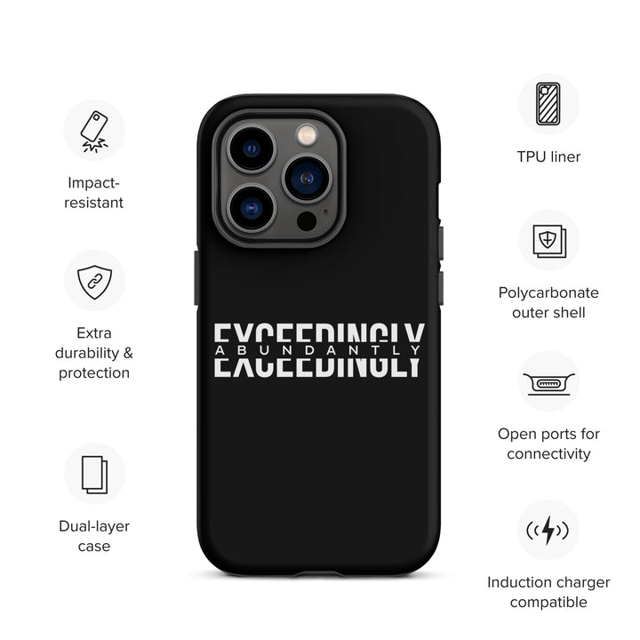 Christian Phone Case Exceedingly Abundantly Black for iPhone® iPhone® Phone Cases   