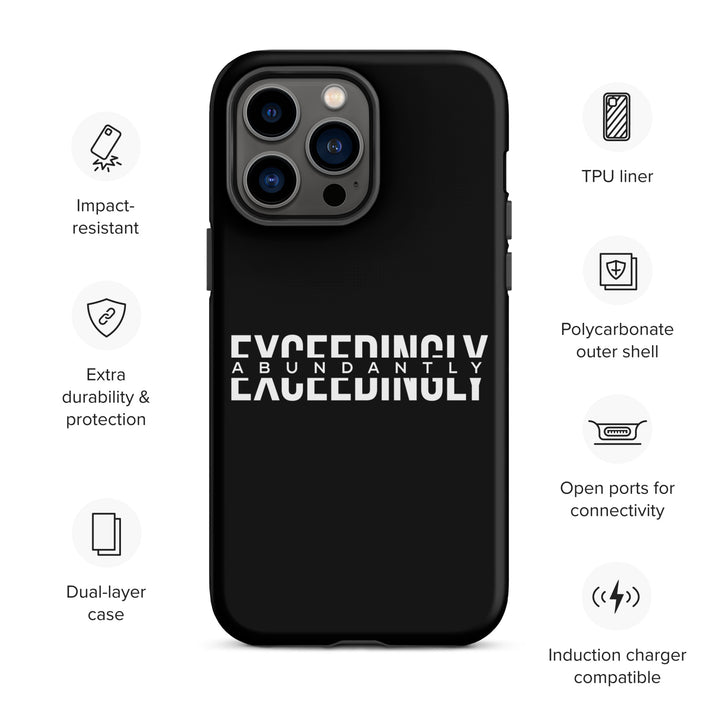 Christian Phone Case Exceedingly Abundantly Black for iPhone® iPhone® Phone Cases   