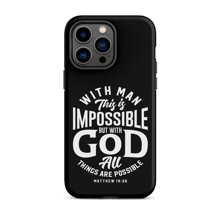 Christian Phone Case All Things Possible Black for iPhone® iPhone® Phone Cases Matte iPhone 14 Pro Max 