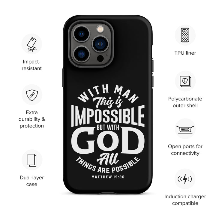 Christian Phone Case All Things Possible Black for iPhone® iPhone® Phone Cases   