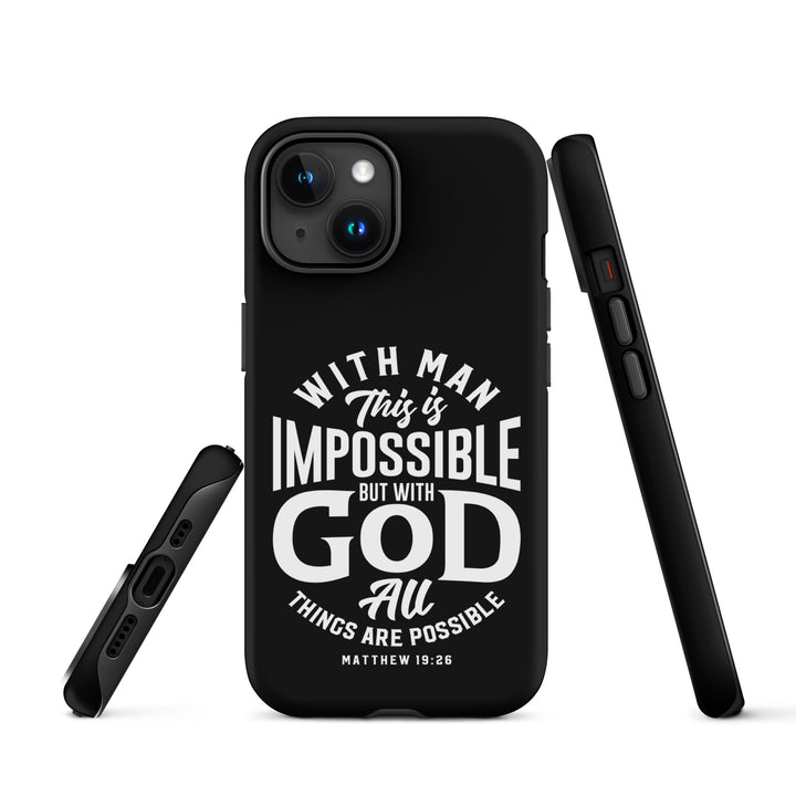 Christian Phone Case All Things Possible Black for iPhone® iPhone® Phone Cases   