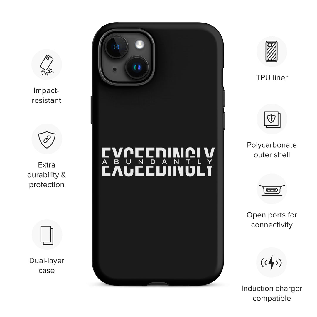 Christian Phone Case Exceedingly Abundantly Black for iPhone® iPhone® Phone Cases   