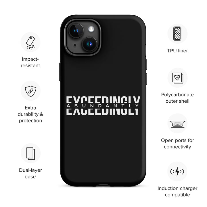 Christian Phone Case Exceedingly Abundantly Black for iPhone® iPhone® Phone Cases   