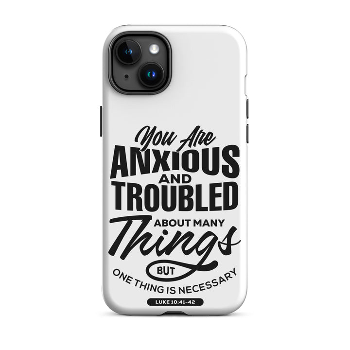 Christian Phone Case Anxious And Troubled White for iPhone® iPhone® Phone Cases Matte iPhone 15 Plus 