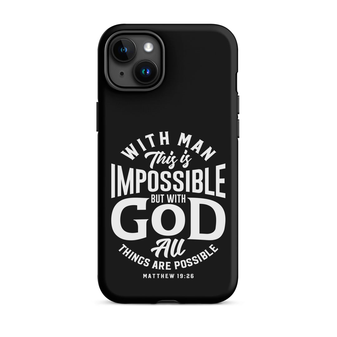 Christian Phone Case All Things Possible Black for iPhone® iPhone® Phone Cases Matte iPhone 15 Plus 
