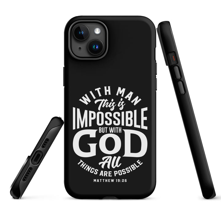 Christian Phone Case All Things Possible Black for iPhone® iPhone® Phone Cases   