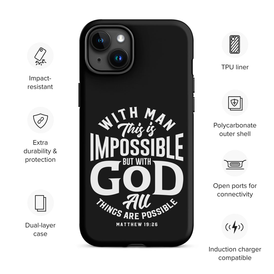 Christian Phone Case All Things Possible Black for iPhone® iPhone® Phone Cases   