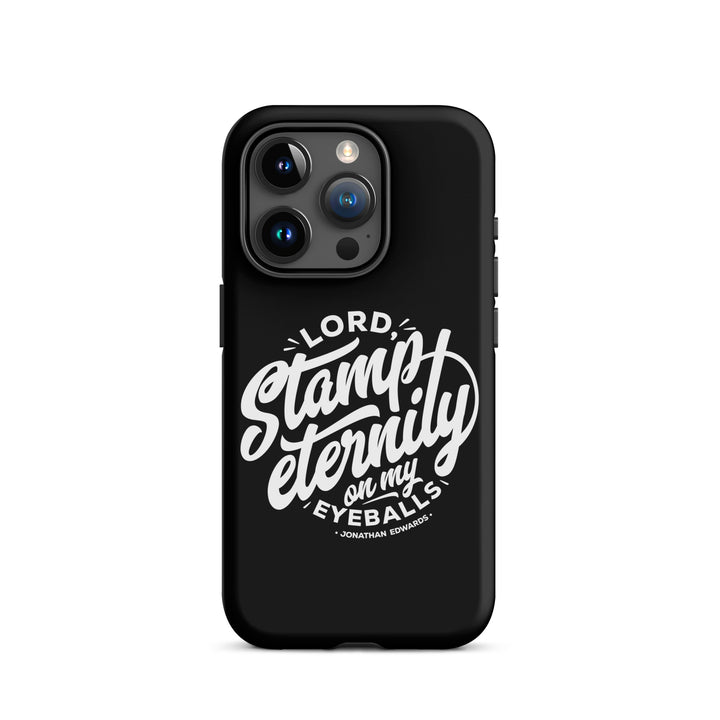 Christian Phone Case Stamp Eternity Black for iPhone® iPhone® Phone Cases Matte iPhone 15 Pro 