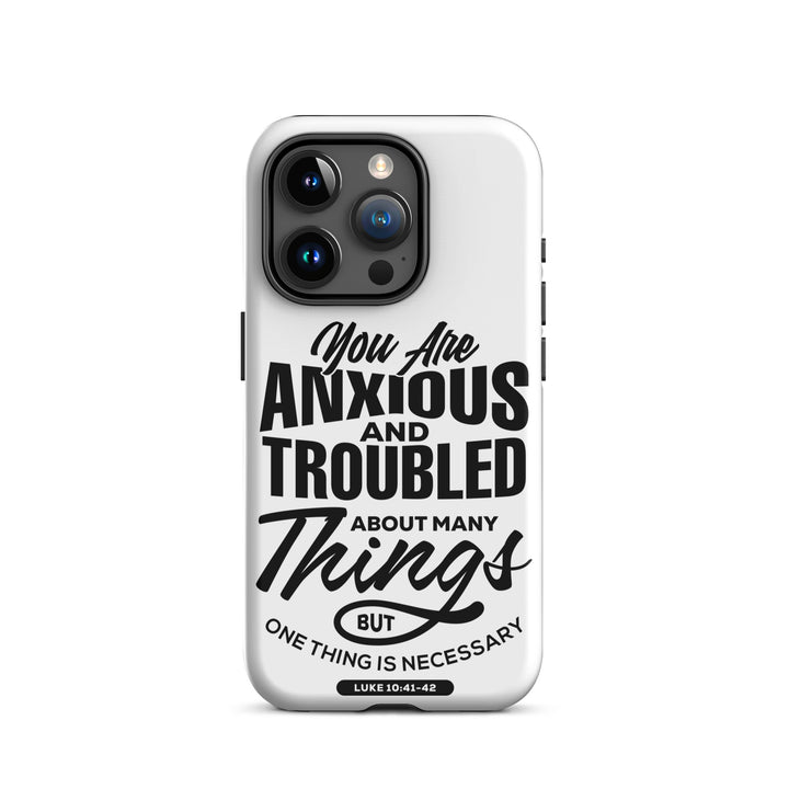 Christian Phone Case Anxious And Troubled White for iPhone® iPhone® Phone Cases Matte iPhone 15 Pro 