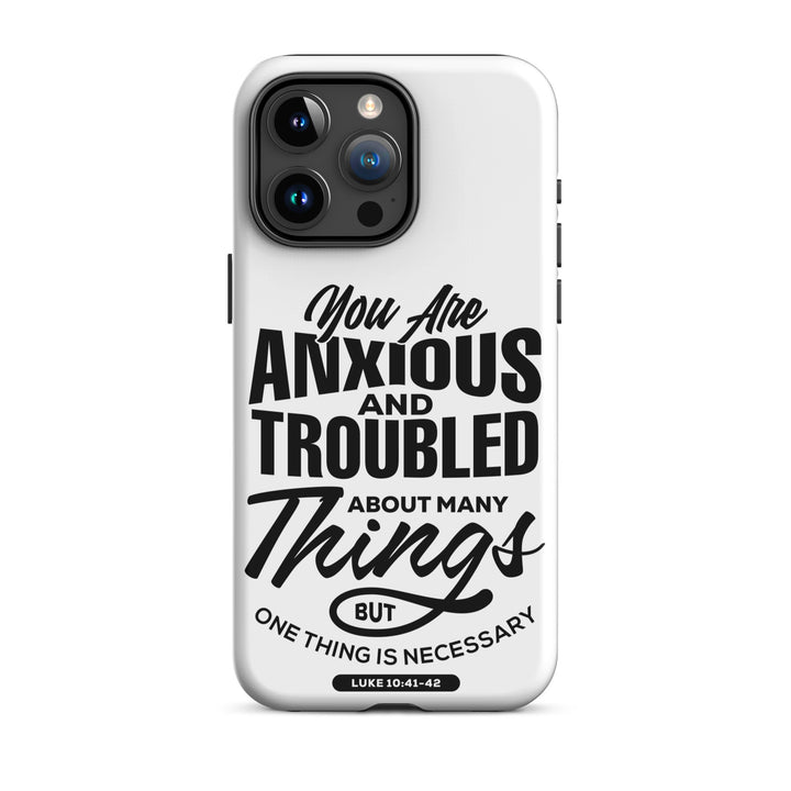 Christian Phone Case Anxious And Troubled White for iPhone® iPhone® Phone Cases Matte iPhone 15 Pro Max 