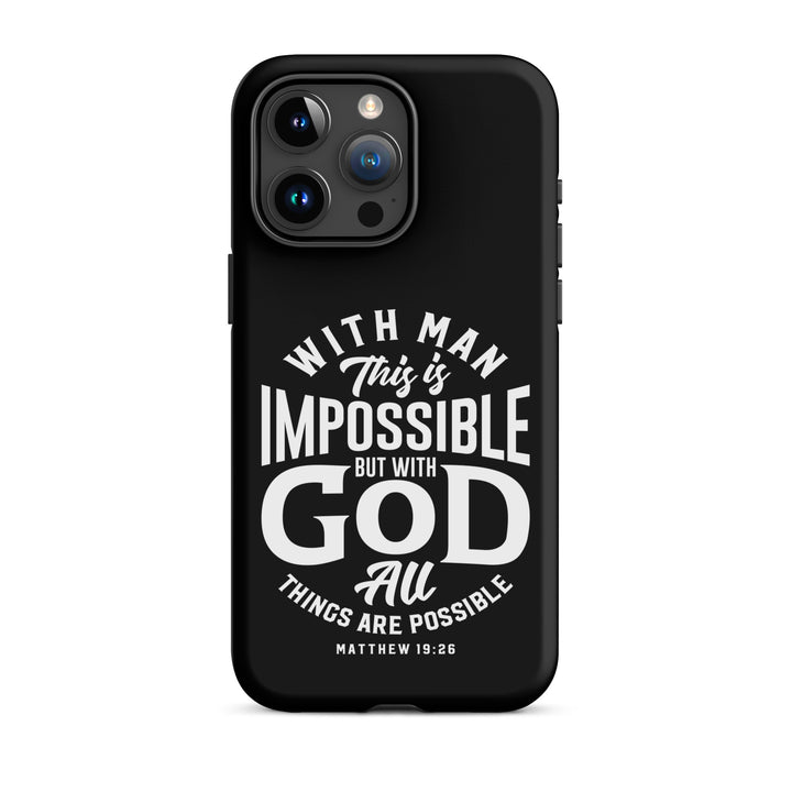 Christian Phone Case All Things Possible Black for iPhone® iPhone® Phone Cases Matte iPhone 15 Pro Max 