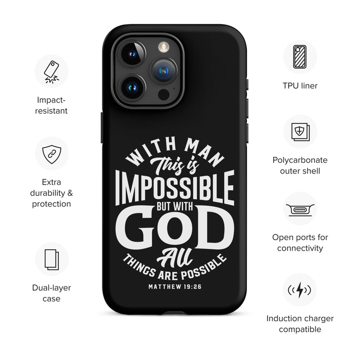 Christian Phone Case All Things Possible Black for iPhone® iPhone® Phone Cases   
