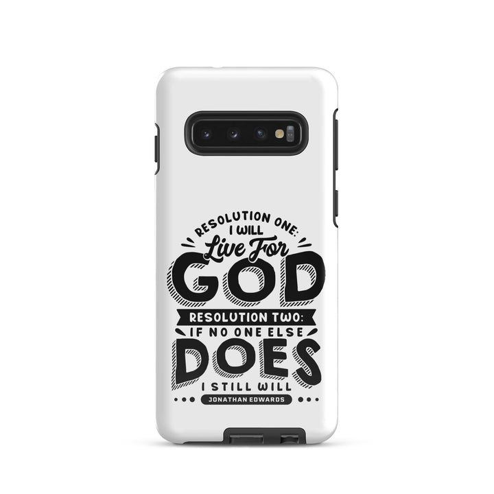 Christian Phone Case Jonathan Edwards Live For God White for Samsung® Samsung® Phone Cases Glossy Samsung Galaxy S10
