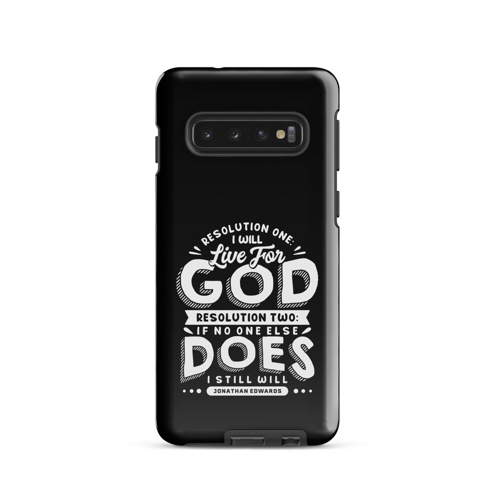 Christian Phone Case Jonathan Edwards Live For God Black for Samsung® Samsung® Phone Cases Glossy Samsung Galaxy S10