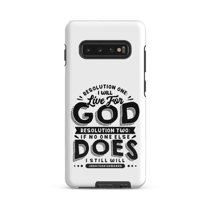 Christian Phone Case Jonathan Edwards Live For God White for Samsung® Samsung® Phone Cases Glossy Samsung Galaxy S10 Plus