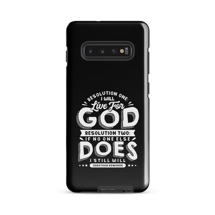 Christian Phone Case Jonathan Edwards Live For God Black for Samsung® Samsung® Phone Cases Glossy Samsung Galaxy S10 Plus