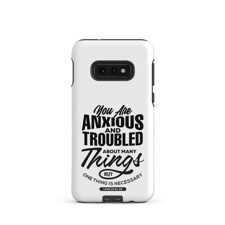 Christian Phone Case Anxious And Troubled White for Samsung® Samsung® Phone Cases Glossy Samsung Galaxy S10e 