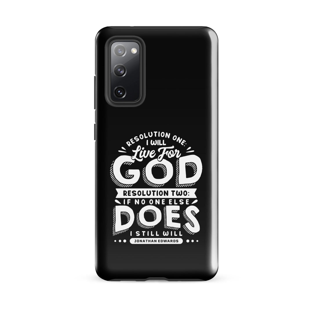 Christian Phone Case Jonathan Edwards Live For God Black for Samsung® Samsung® Phone Cases Glossy Samsung Galaxy S20 FE