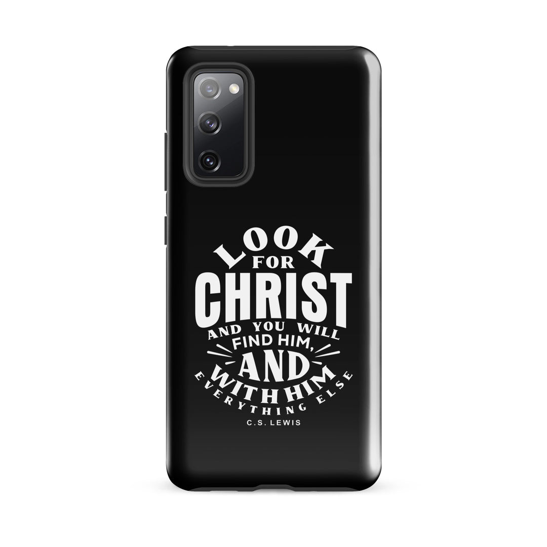 Christian Phone C.S. Lewis Case Look For Christ Black for Samsung® Samsung® Phone Cases Glossy Samsung Galaxy S20 FE