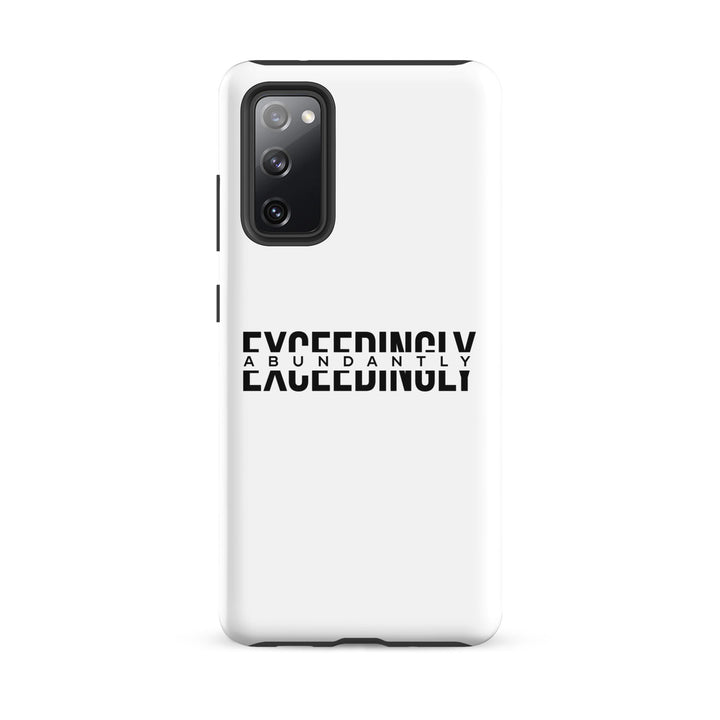 Christian Phone Case Exceedingly Abundantly White for Samsung® Samsung® Phone Cases Glossy Samsung Galaxy S20 FE 