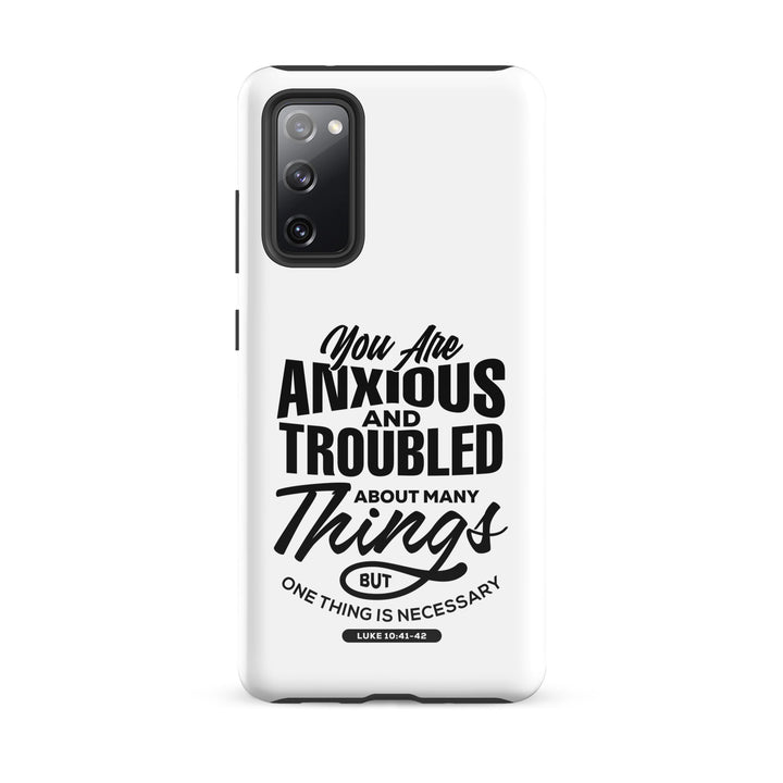Christian Phone Case Anxious And Troubled White for Samsung® Samsung® Phone Cases Glossy Samsung Galaxy S20 FE 