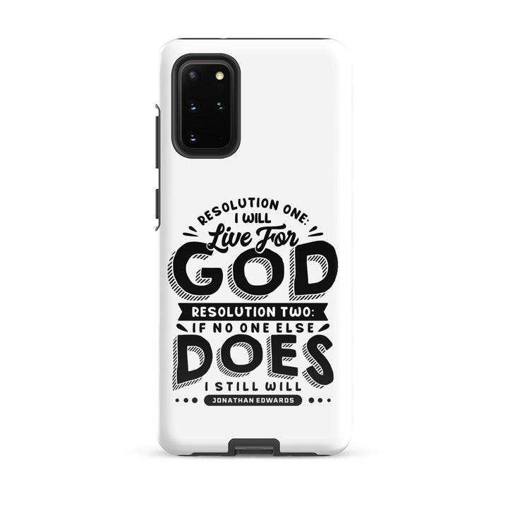 Christian Phone Case Jonathan Edwards Live For God White for Samsung® Samsung® Phone Cases Glossy Samsung Galaxy S20 Plus