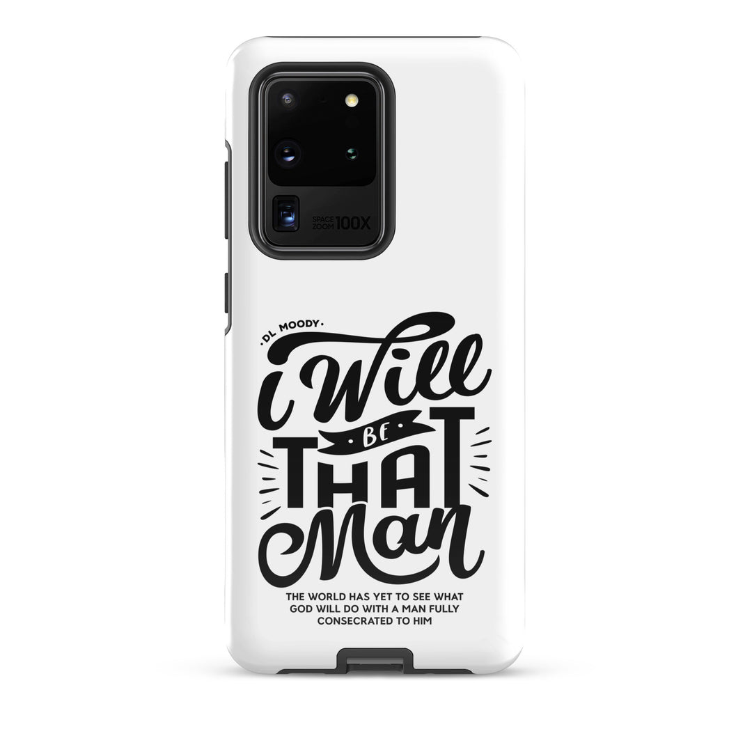 Christian Phone Case D.L. Moody's I Will Be That Man White for Samsung® Samsung® Phone Cases Glossy Samsung Galaxy S20 Ultra