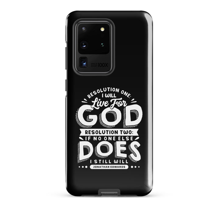 Christian Phone Case Jonathan Edwards Live For God Black for Samsung® Samsung® Phone Cases Glossy Samsung Galaxy S20 Ultra