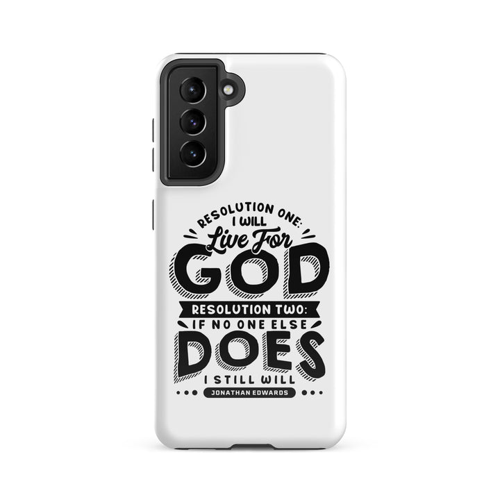 Christian Phone Case Jonathan Edwards Live For God White for Samsung® Samsung® Phone Cases Glossy Samsung Galaxy S21 FE