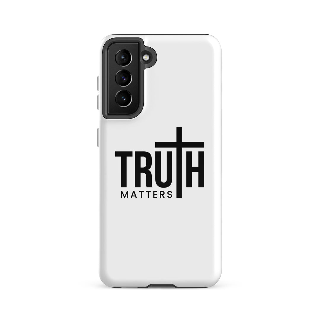 Christian Phone Case Truth Matters White for Samsung® Samsung® Phone Cases Glossy Samsung Galaxy S21 FE 
