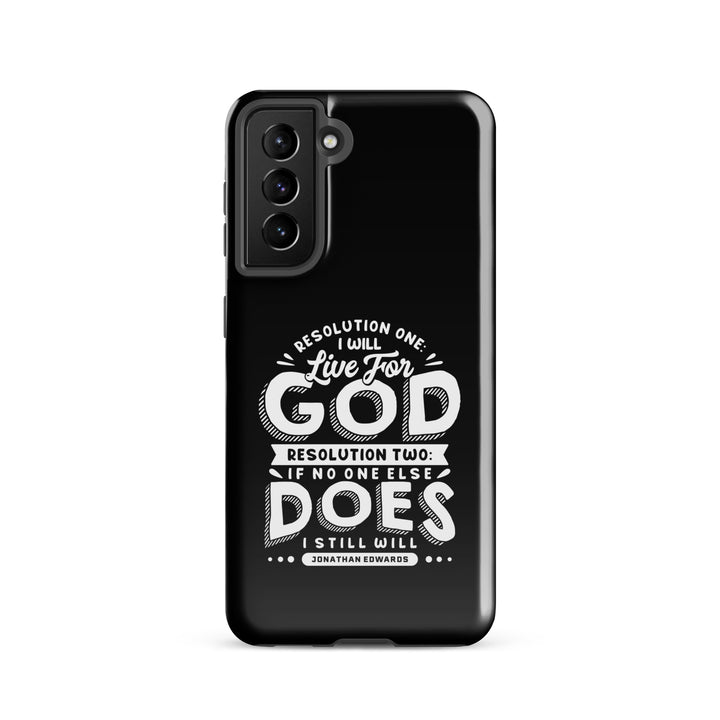 Christian Phone Case Jonathan Edwards Live For God Black for Samsung® Samsung® Phone Cases Glossy Samsung Galaxy S21