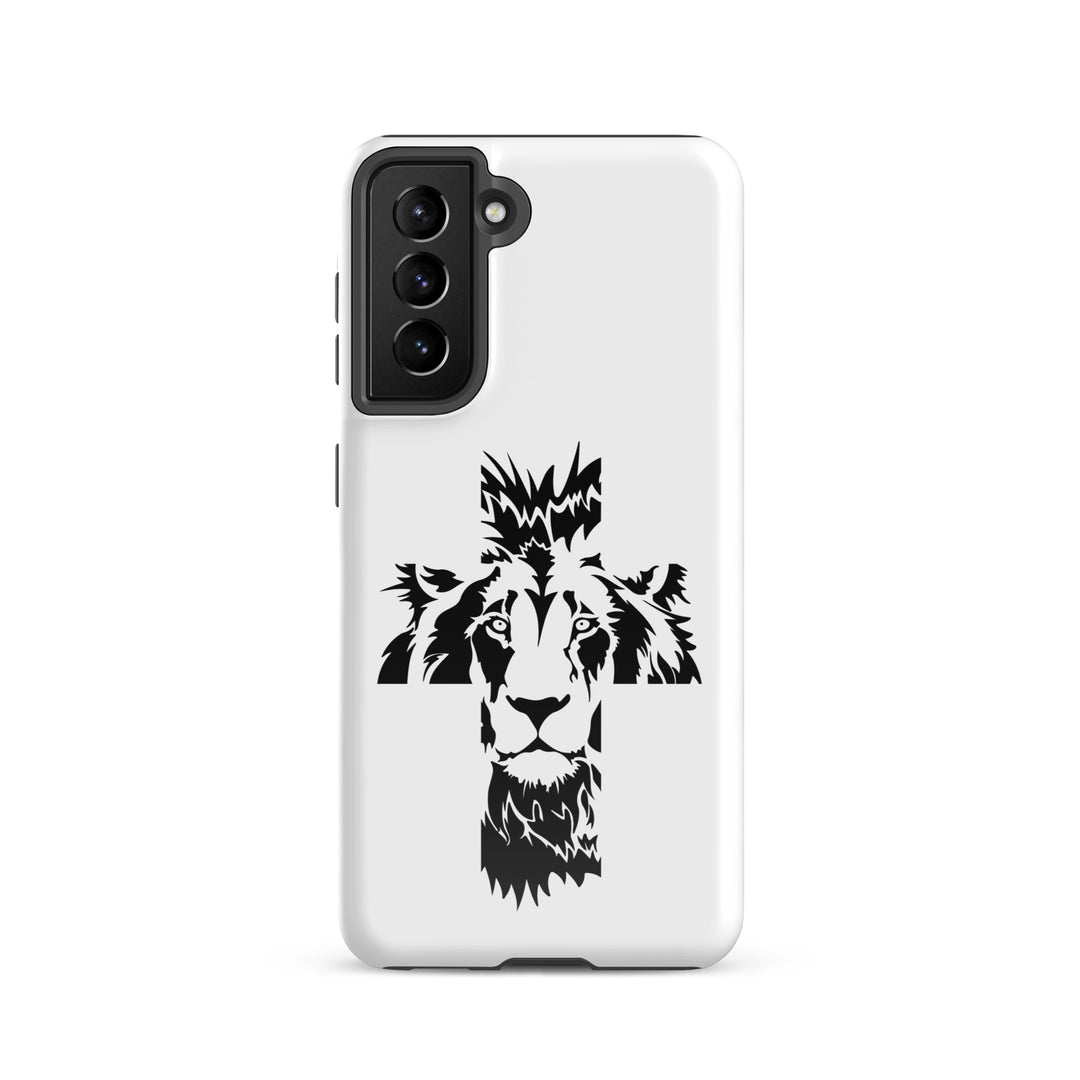 Christian Phone Case Aslan Cross White for Samsung® Samsung® Phone Cases Glossy Samsung Galaxy S21 