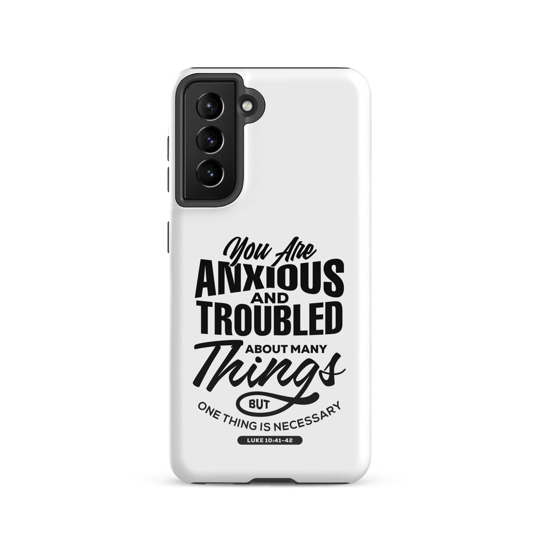 Christian Phone Case Anxious And Troubled White for Samsung® Samsung® Phone Cases Glossy Samsung Galaxy S21 