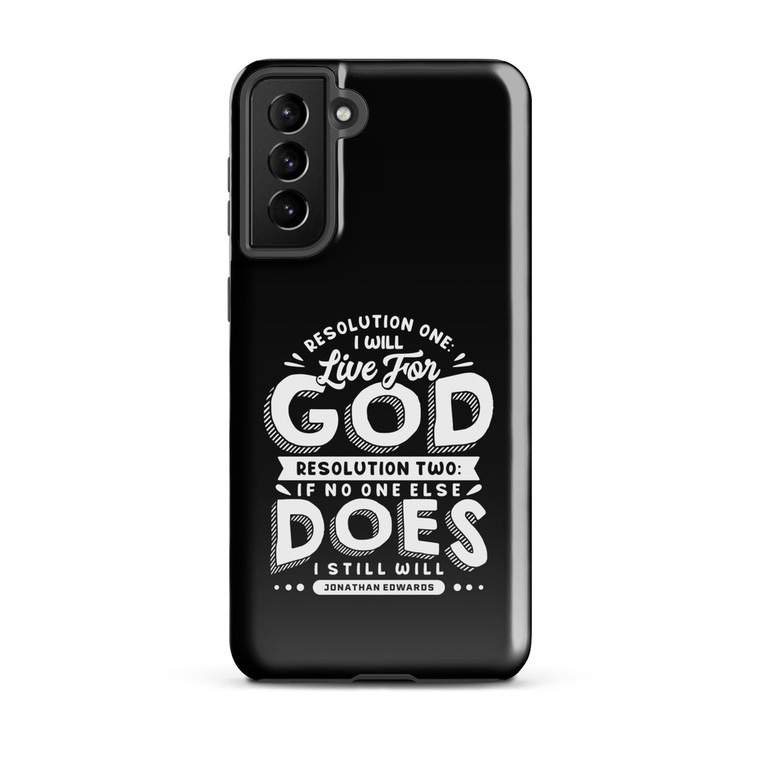 Christian Phone Case Jonathan Edwards Live For God Black for Samsung® Samsung® Phone Cases Glossy Samsung Galaxy S21 Plus