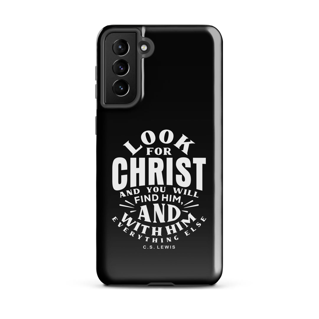 Christian Phone C.S. Lewis Case Look For Christ Black for Samsung® Samsung® Phone Cases Glossy Samsung Galaxy S21 Plus