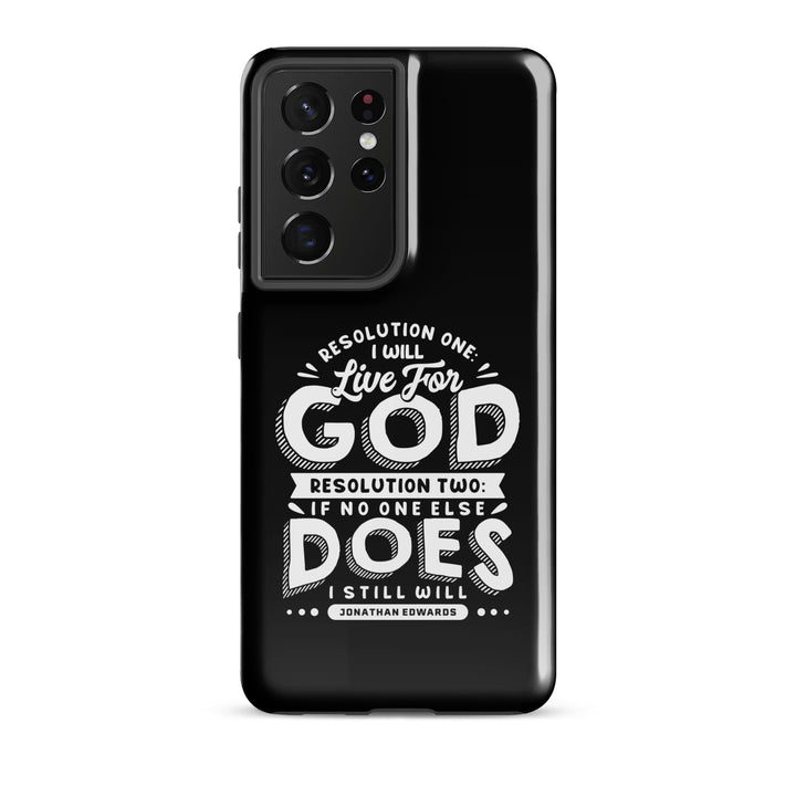 Christian Phone Case Jonathan Edwards Live For God Black for Samsung® Samsung® Phone Cases Glossy Samsung Galaxy S21 Ultra