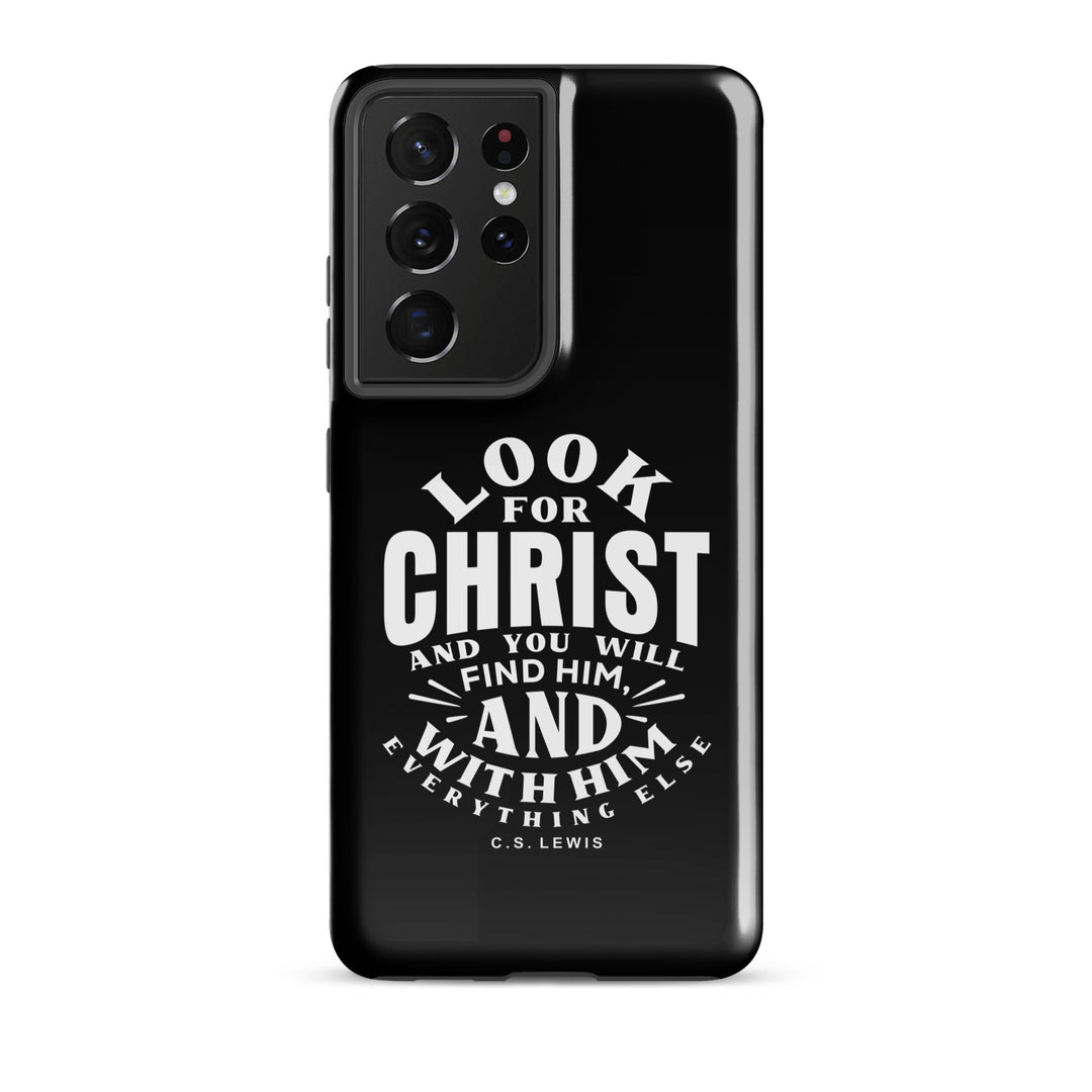 Christian Phone C.S. Lewis Case Look For Christ Black for Samsung® Samsung® Phone Cases Glossy Samsung Galaxy S21 Ultra