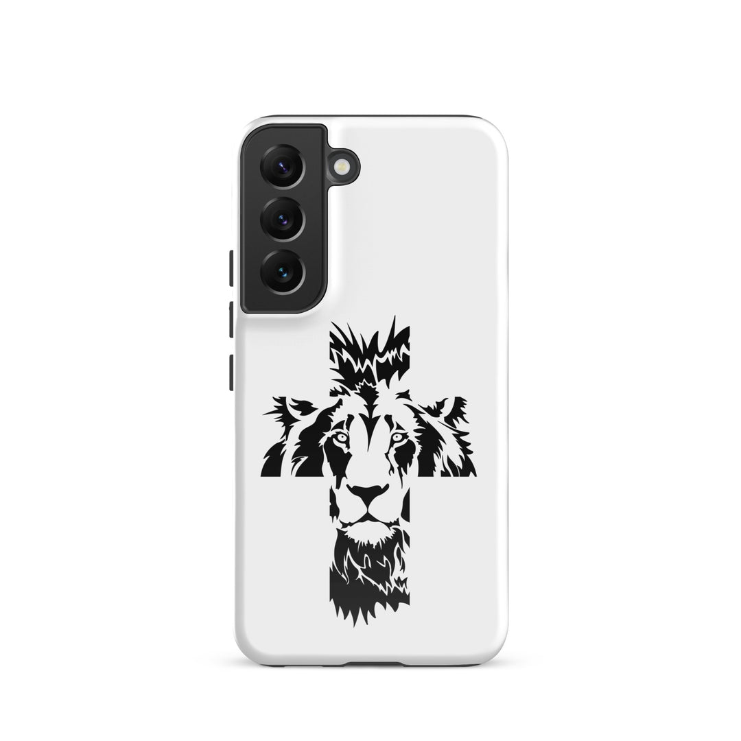 Christian Phone Case Aslan Cross White for Samsung® Samsung® Phone Cases Glossy Samsung Galaxy S22 
